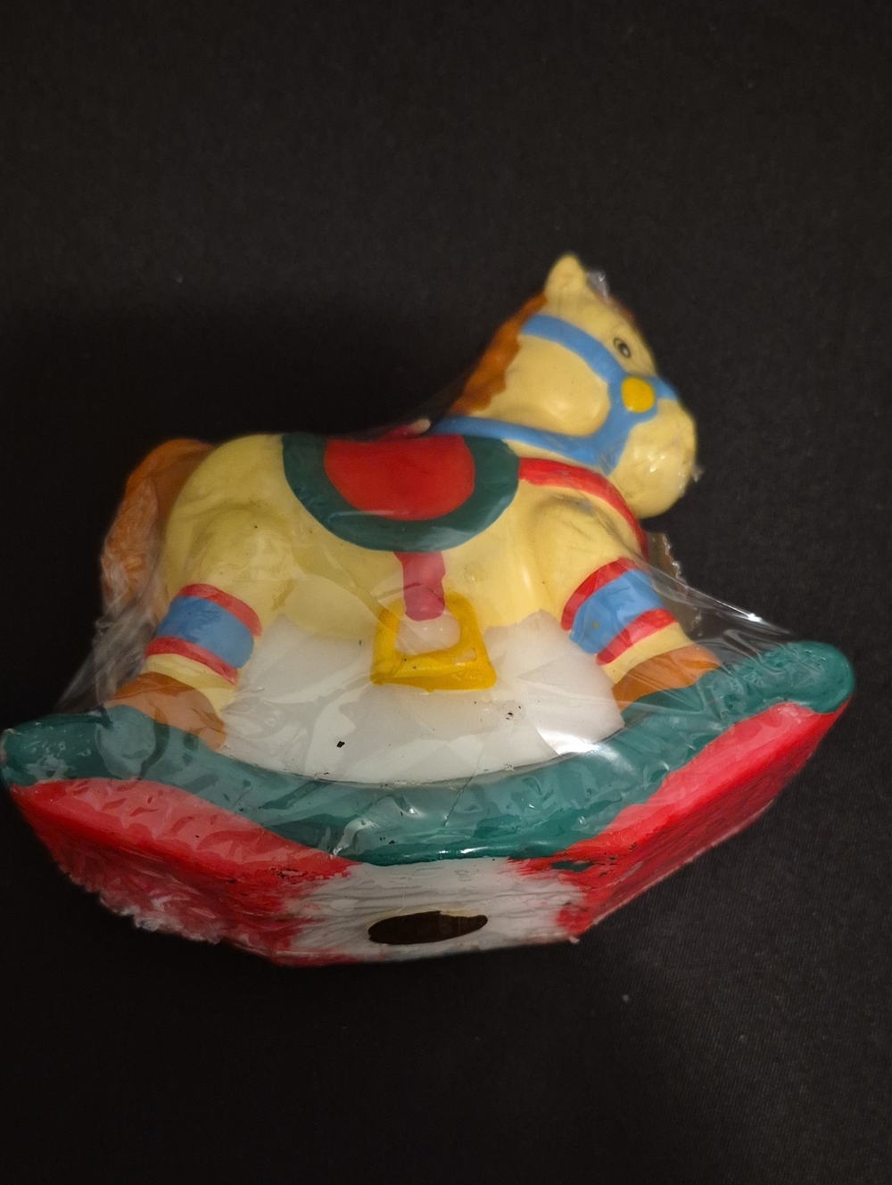Vintage 1980s Novelty Rocking Horse Wax Candle - Brand New Sealed